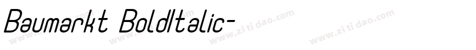 Baumarkt BoldItalic字体转换